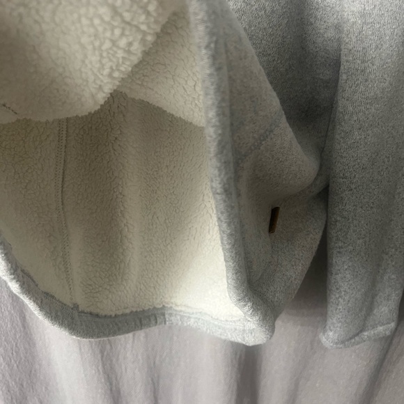 Gray Sherpa lined 3/4 pullover - Picture 5 of 5